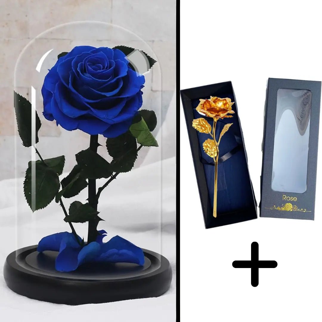 Eternal Rose Blue Bundle-Paket + 24k Geschenkbox (Auswahl)