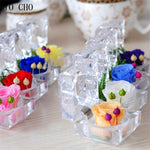 Rose Eternelle petite Boite en Verre ( choix couleur )