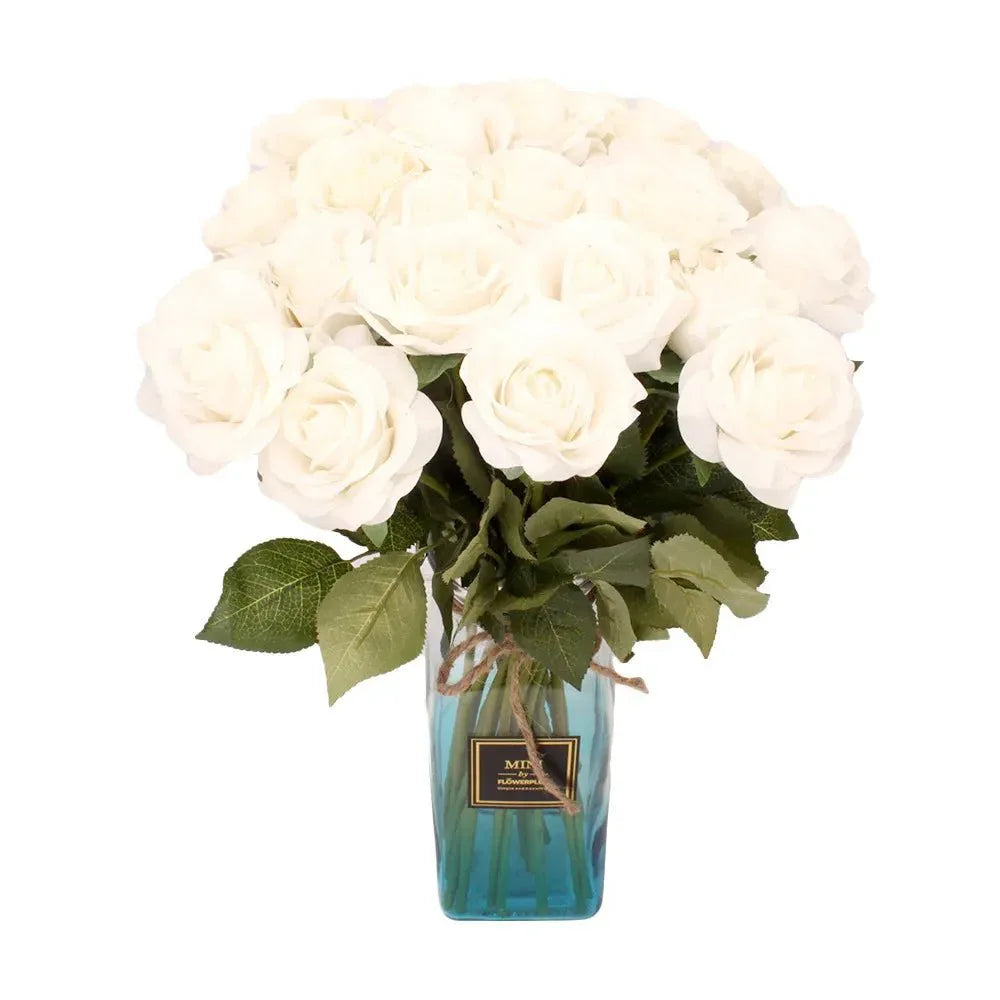 Décorez avec Élégance - 10 Fleurs Roses Artificielles - Rose Eternelle La Boutique