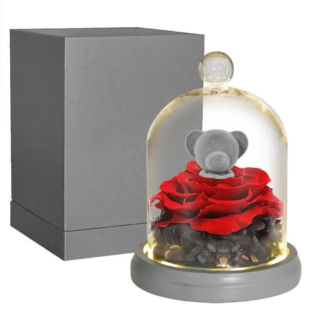 Rose Eternelle Ourson ( Choix de style ) - Rose Eternelle La Boutique