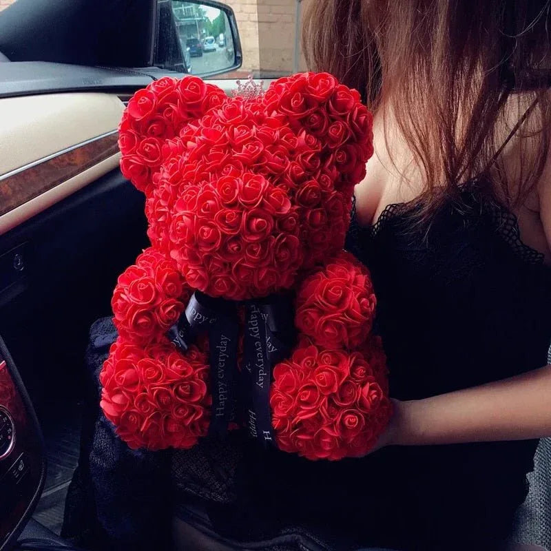 Ours en Rose Eternelle (choix de couleur) - Rose Eternelle La Boutique