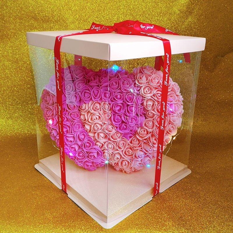 Cœur en rose éternelle + boite ( Choix de couleurs ) - Rose Eternelle La Boutique