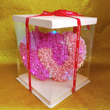 Cœur en rose éternelle + boite  ( Choix de couleurs )
