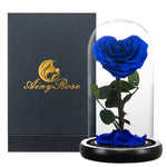 Rose Eternelle en Cœur Sous Cloche ( Choix de Couleur )