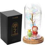 Rose Eternelle Sous Cloche Figurines Or 24K