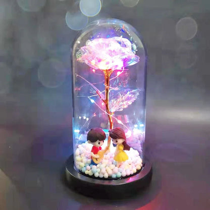 Rose Eternelle LED avec Figurine ( choix ) - Rose Eternelle La Boutique