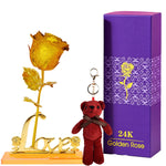 Coffret Rose Eternelle en Or 24k