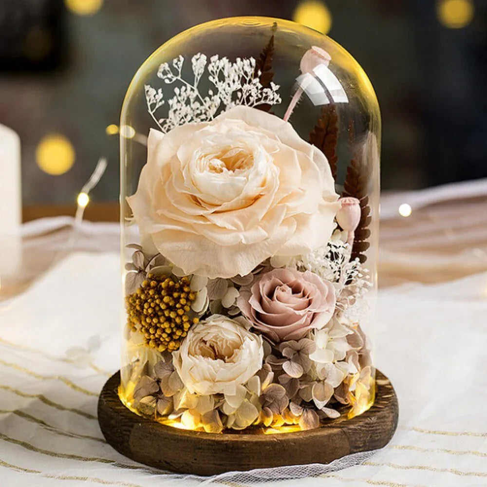 Composition Florale avec Rose Eternelle de Prestige - Rose Eternelle La Boutique