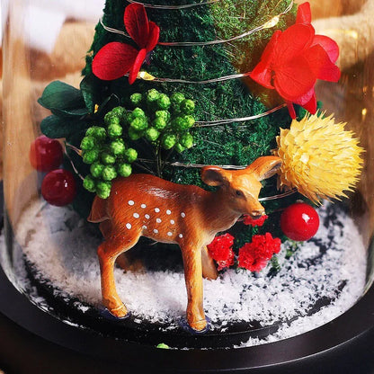 Sapin de Noel Sous Cloche - Rose Eternelle La Boutique