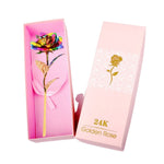 Coffret Rose Éternelle Or 24K – Cadeau de Luxe Inoubliable