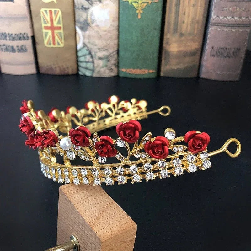 Diadème Avec Rose - Rose Eternelle La Boutique