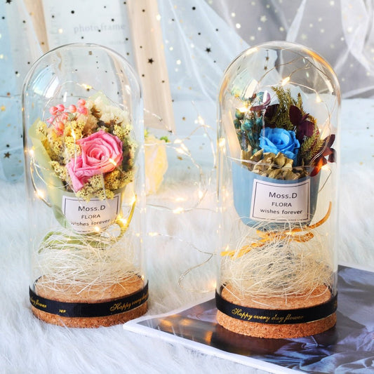 Rose Eternelle Bouquet  (Choix de Couleurs)