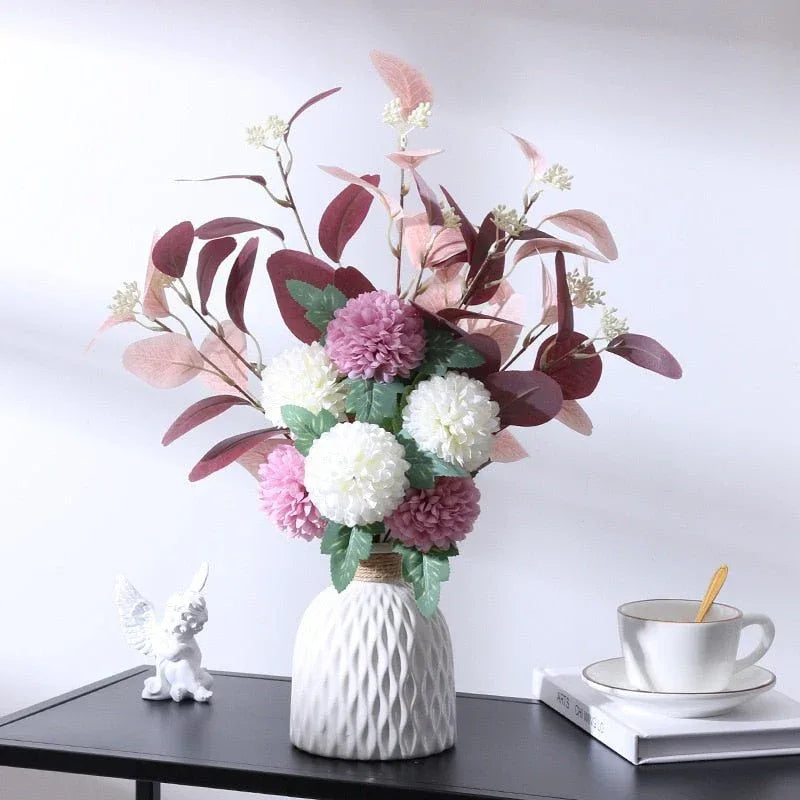 Fleurs artificielle en Soie - Plantes Nordique pour Décoration de Bureau et Chambre - Rose Eternelle La Boutique