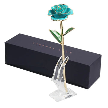 Rose Eternelle Coffret: Bleu Turquoise Or 24K - Rose Eternelle La Boutique