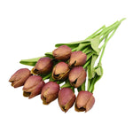 Lot de 10 fleurs artificielles en forme de tulipe