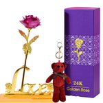 Coffret Rose Eternelle en Or 24k