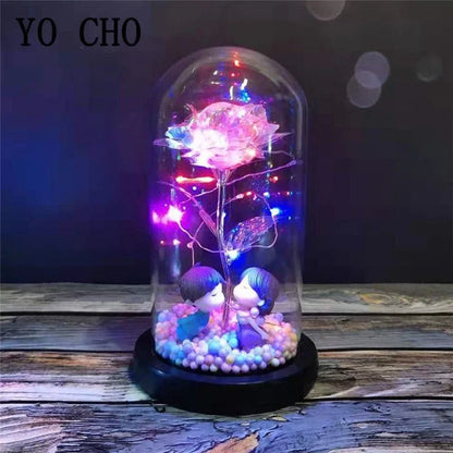 Rose Eternelle LED avec Figurine ( choix ) - Rose Eternelle La Boutique