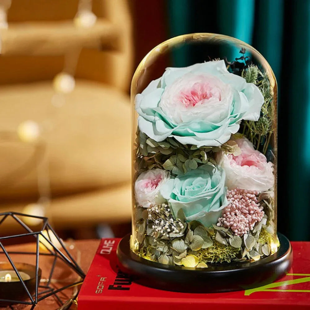 Composition Florale avec Rose Eternelle de Prestige - Rose Eternelle La Boutique