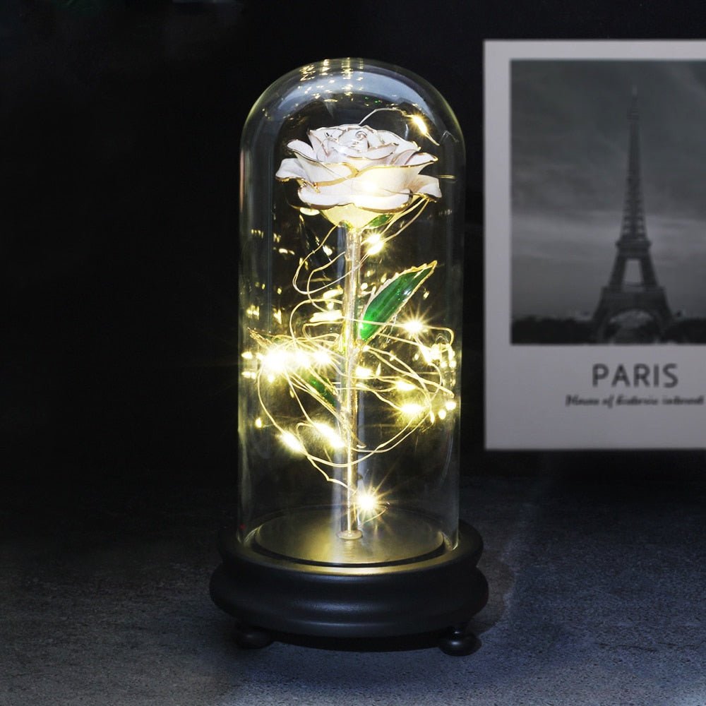 Leuchtende Ewige Rose in 24 Karat Gold (Farbauswahl)