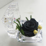 Rose Eternelle petite Boite en Verre ( choix couleur )