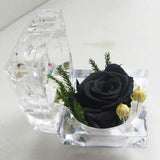 Rose Eternelle petite Boite en Verre ( choix couleur )