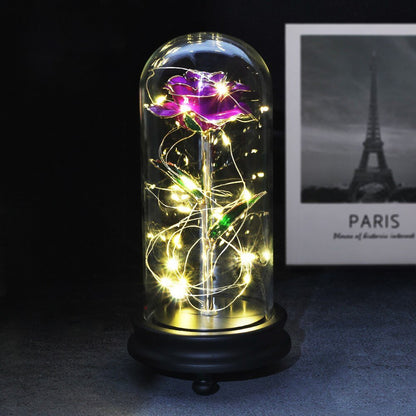 Leuchtende Ewige Rose in 24 Karat Gold (Farbauswahl)