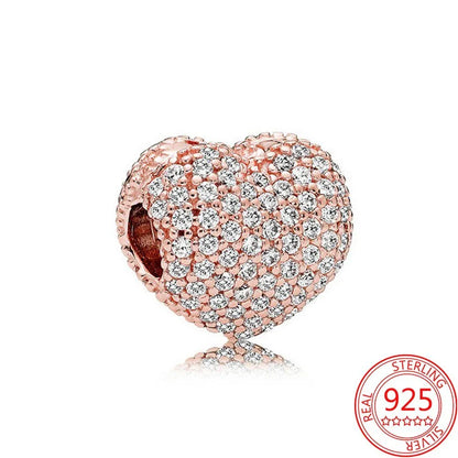 Charms bracelet pandora Cœur Eternel ( Choix de Style ) - Rose Eternelle La Boutique