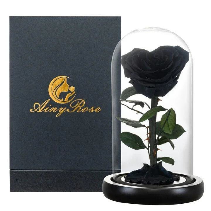 Rose Eternelle en Cœur Sous Cloche ( Choix de Couleur ) - Rose Eternelle La Boutique