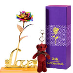 Coffret Rose Eternelle en Or 24k