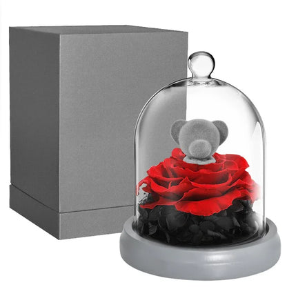 Rose Eternelle Ourson ( Choix de style ) - Rose Eternelle La Boutique