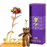 Coffret Rose Eternelle en Or 24k