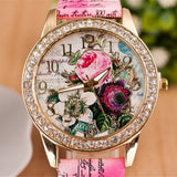 Montre a Quartz & Strass . Edition spéciale : Rose éternelle