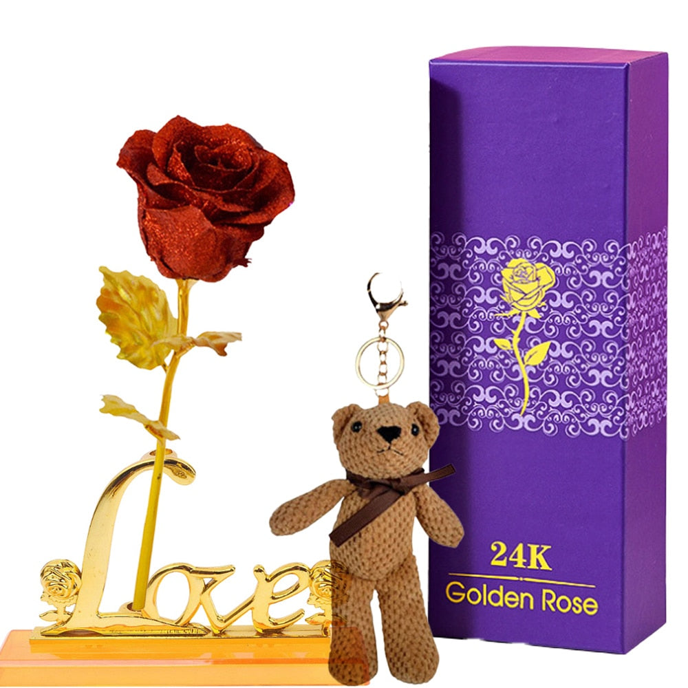 Eternal Rose Gift Box in 24k Gold