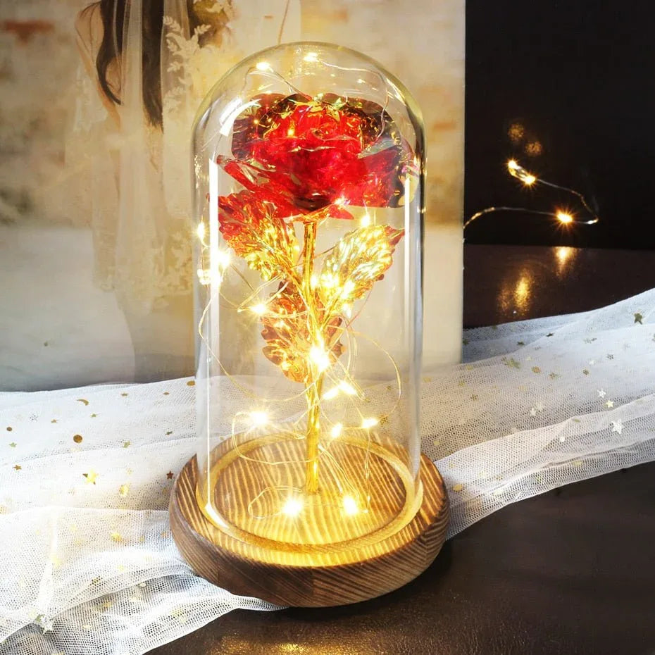 Rose Eternelle Crystal Sous Cloche (Choix de Couleurs) - Rose Eternelle La Boutique