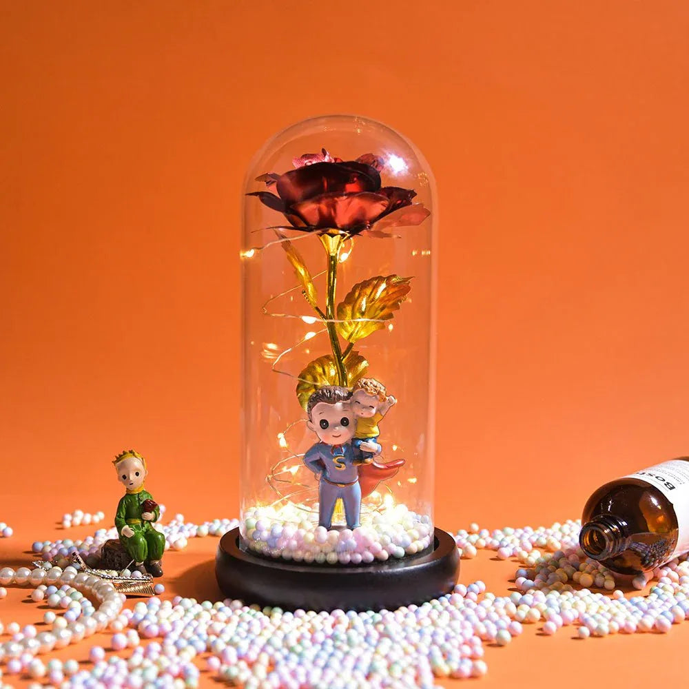 Rose Eternelle Lumineuse & Sous Cloche ( Choix de style ) - Rose Eternelle La Boutique