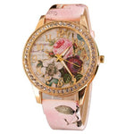 Montre a Quartz & Strass . Edition spéciale : Rose éternelle