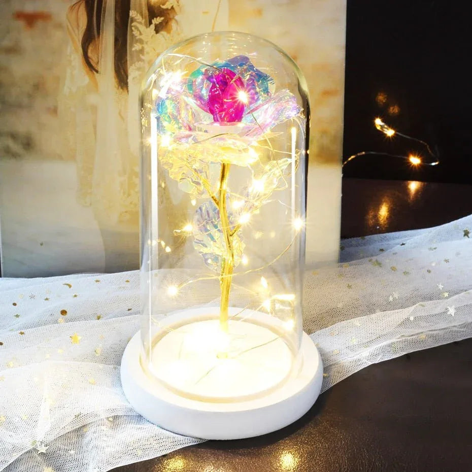 Rose Eternelle Crystal Sous Cloche (Choix de Couleurs) - Rose Eternelle La Boutique