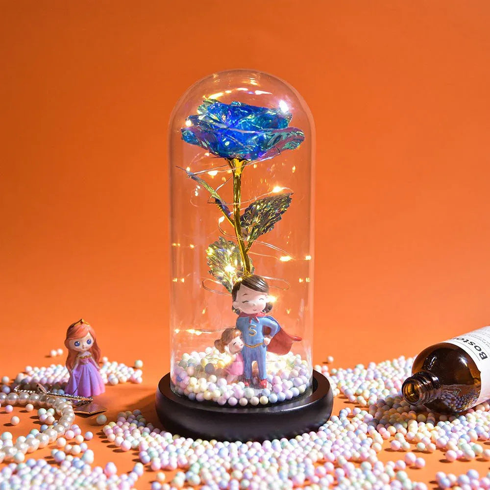 Rose Eternelle Lumineuse & Sous Cloche ( Choix de style ) - Rose Eternelle La Boutique