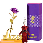 Coffret Rose Eternelle en Or 24k