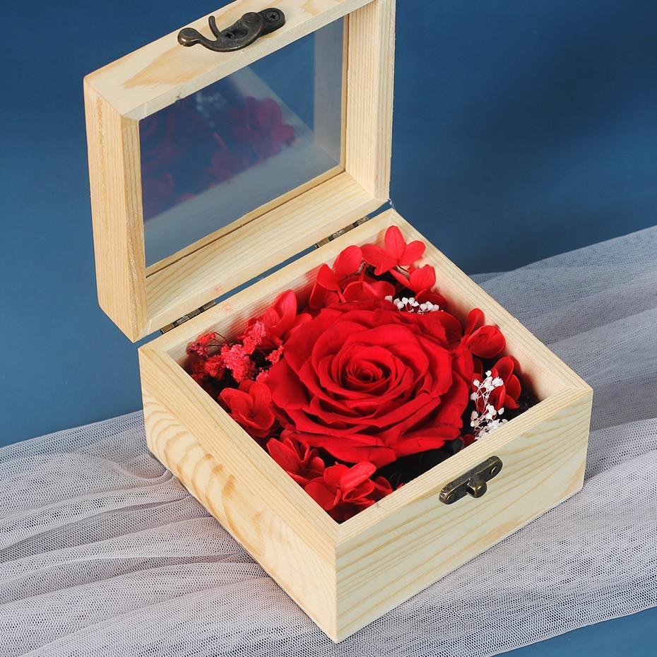 Ewige Rose Dekorationsbox Rote