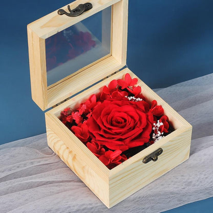 Ewige Rose Dekorationsbox Rote