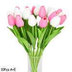 Lot de 10 fleurs artificielles en forme de tulipe