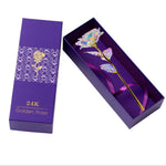 Coffret Rose Éternelle Or 24K – Cadeau de Luxe Inoubliable