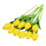 Lot de 10 fleurs artificielles en forme de tulipe