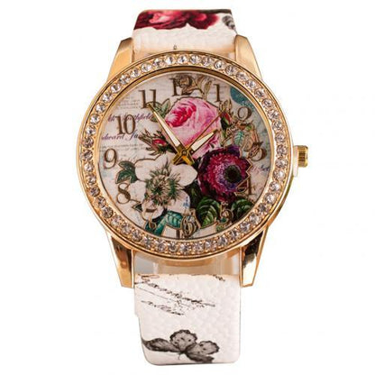 Montre a Quartz & Strass . Edition spéciale : Rose éternelle - Rose Eternelle La Boutique