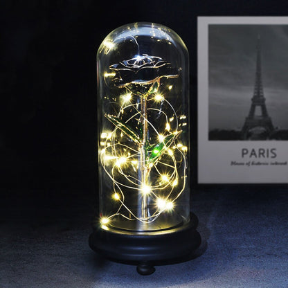 Leuchtende Ewige Rose in 24 Karat Gold (Farbauswahl)