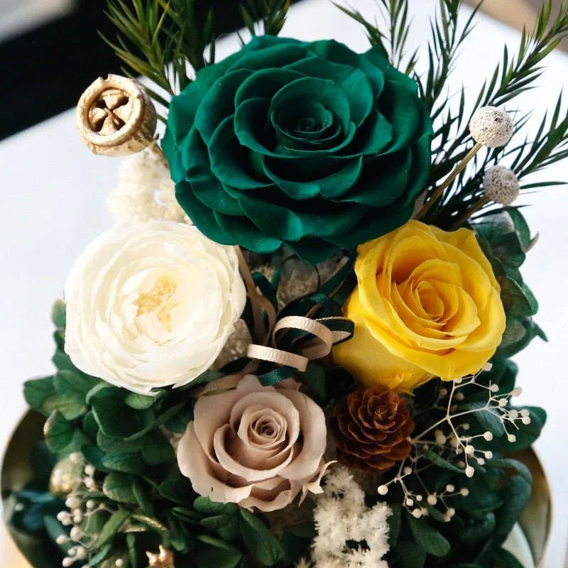 Rose Eternelle avec Composition Florale ( Choix Couleur ) - Rose Eternelle La Boutique