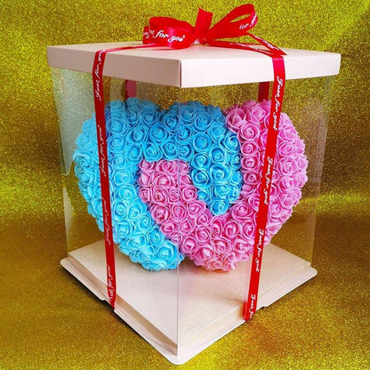 Cœur en rose éternelle + boite ( Choix de couleurs ) - Rose Eternelle La Boutique