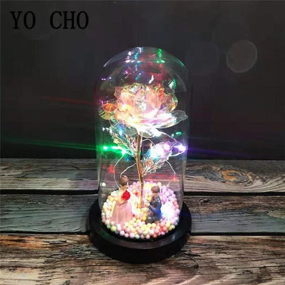 Rose Eternelle LED avec Figurine ( choix ) - Rose Eternelle La Boutique
