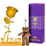 Coffret Rose Eternelle en Or 24k